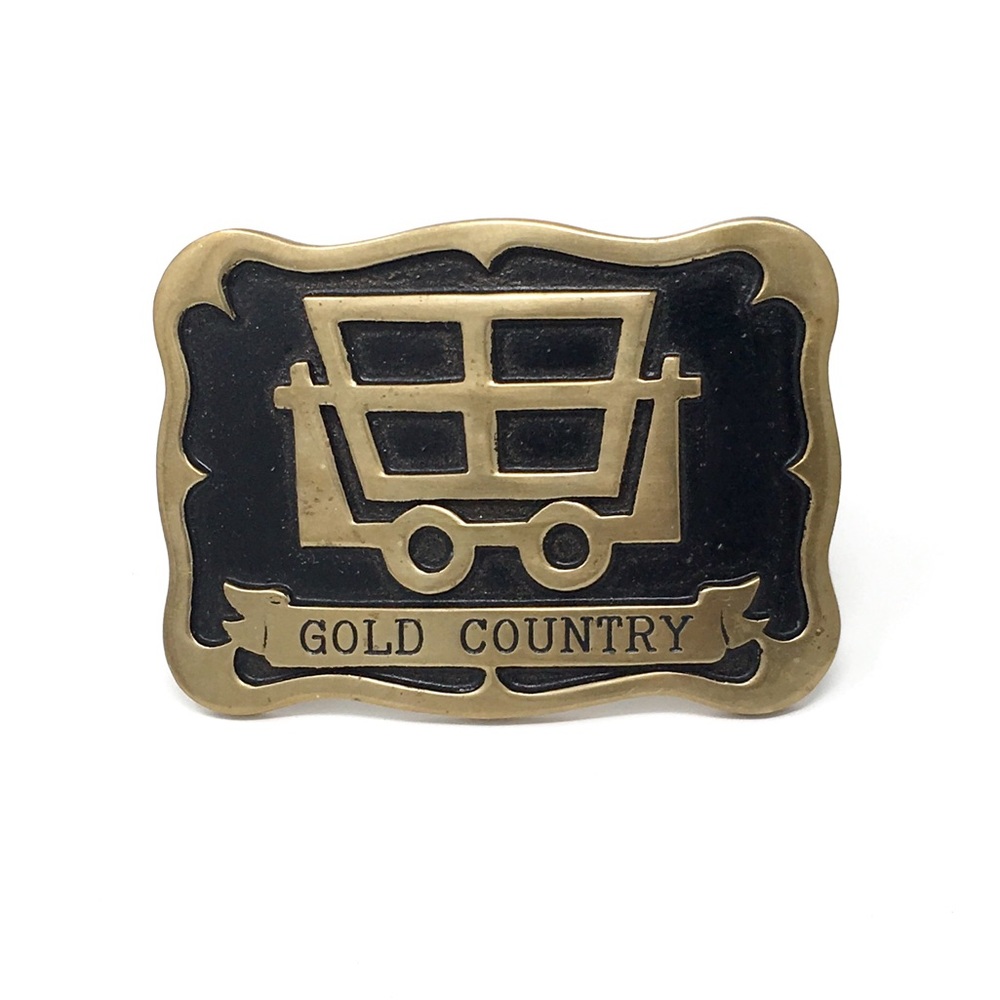 Vintage Rare Diablo GOLD COUNTRY MINERS Brass Belt Buckle